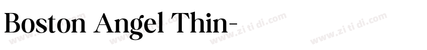 Boston Angel Thin字体转换